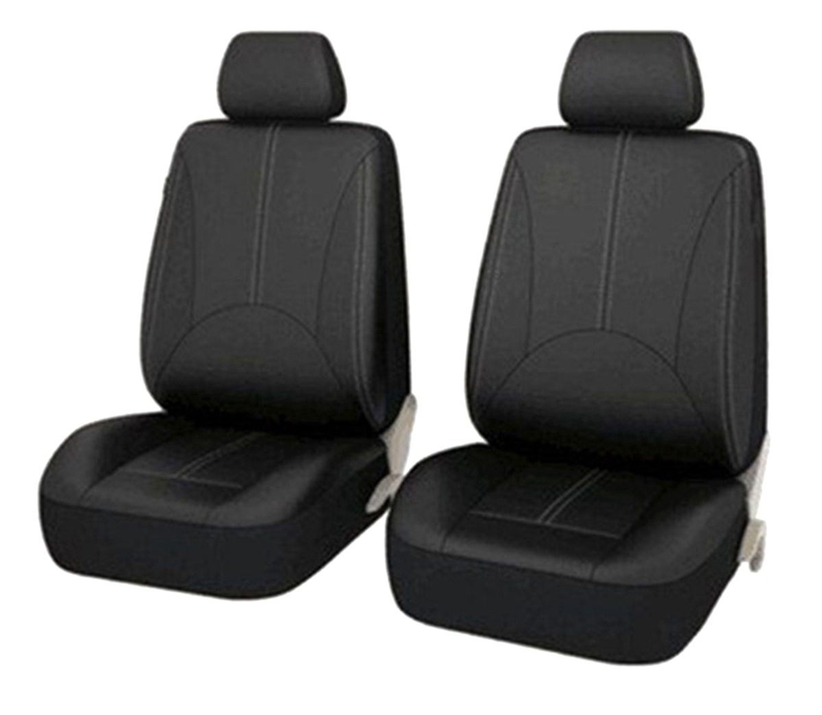 Afbeelding van Universele stoelhoezen auto - Eco Kunst Leer - Zwart - Stoelhoes voor in de auto - Complete set -
