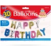 Afbeelding van Happy Birthday Slinger voor Verjaardag - Folie Ballonnen 13 stuks Letterballonnen - Multi Kleur -