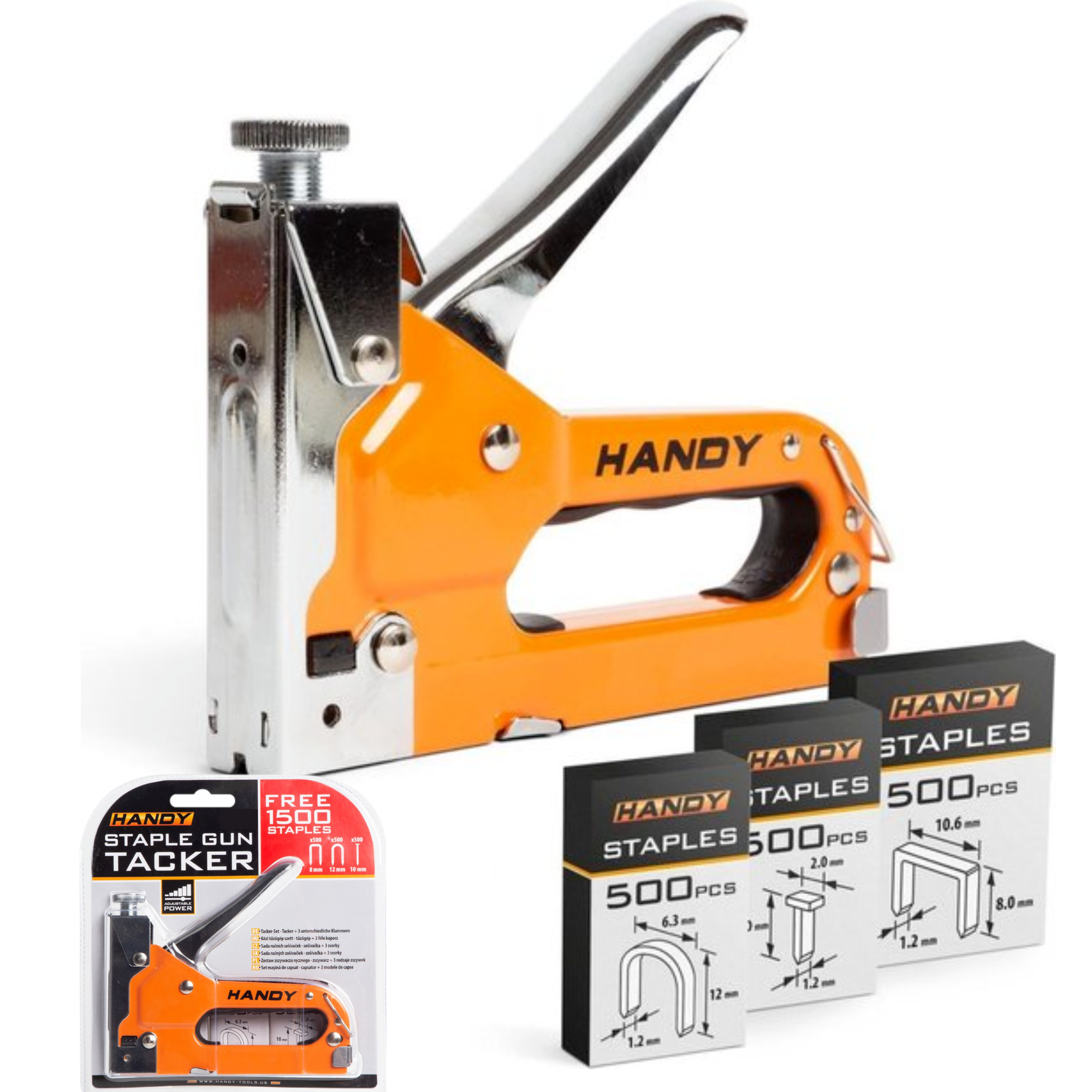 Afbeelding van Handy - Professioneel Nietpistool - met 1500 nietjes - Nietmachine/Handtacker - fc25 29ca 4ccb a2e3