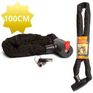 Afbeelding van Wheelzone - Kettingslot/Hangslot voor o.a. Fiets/Scooter/Brommer - 100CM - Fietsslot - met 2 sleutels - fcc5