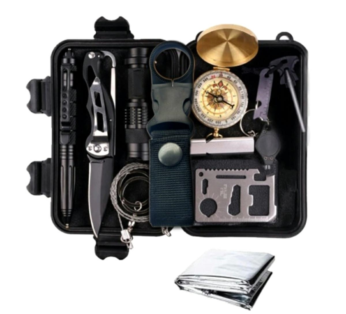 Afbeelding van Survival Kit - Outdoor Noodpakket - Camping Set - Overleving Kit - Inclusief Opbergcase - fcf1 3065 4d24 85cd