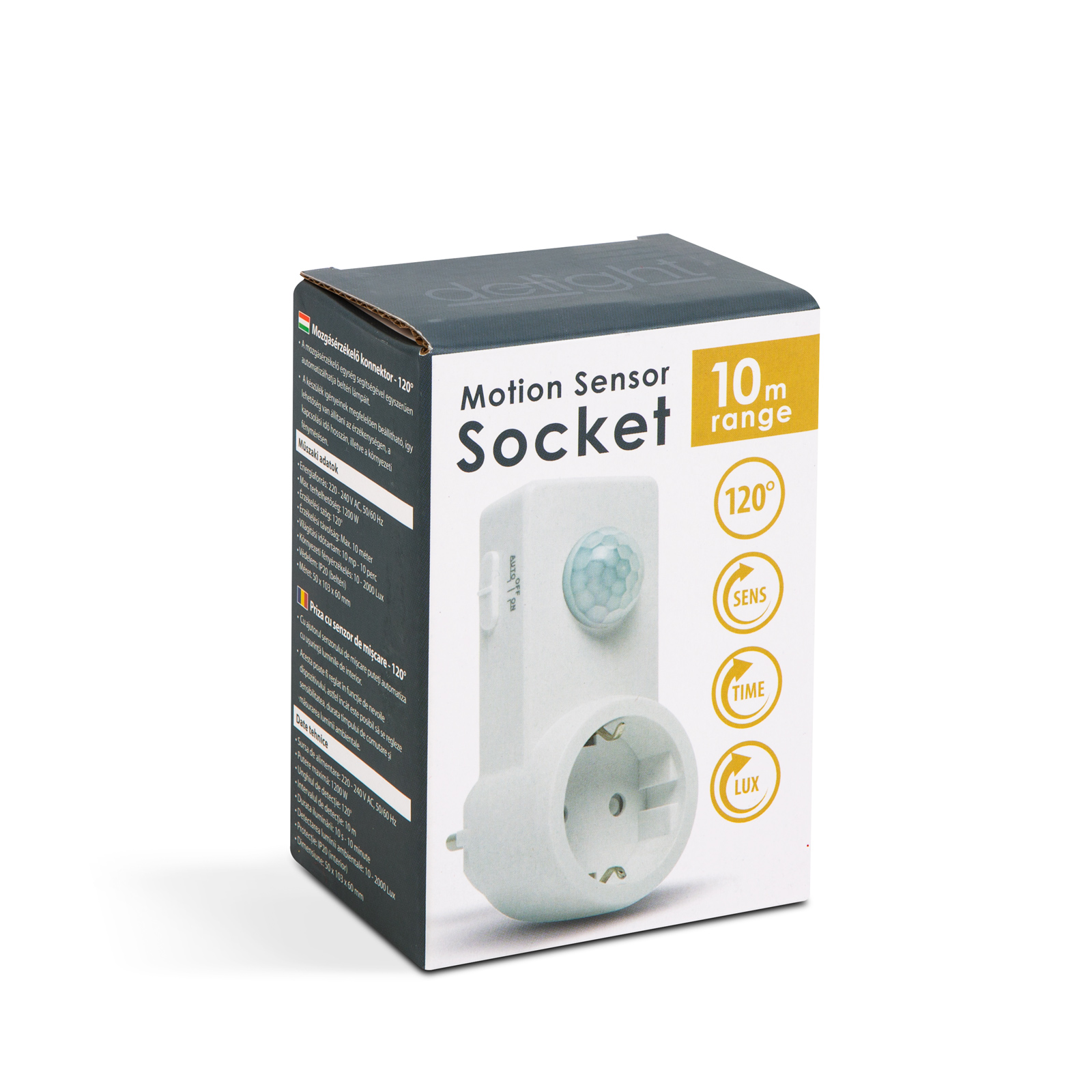 Afbeelding van Stekker met Bewegingsmelder / Stekker met Infrarood Sensor - Maak elke lamp automatische verlichting! 120° -