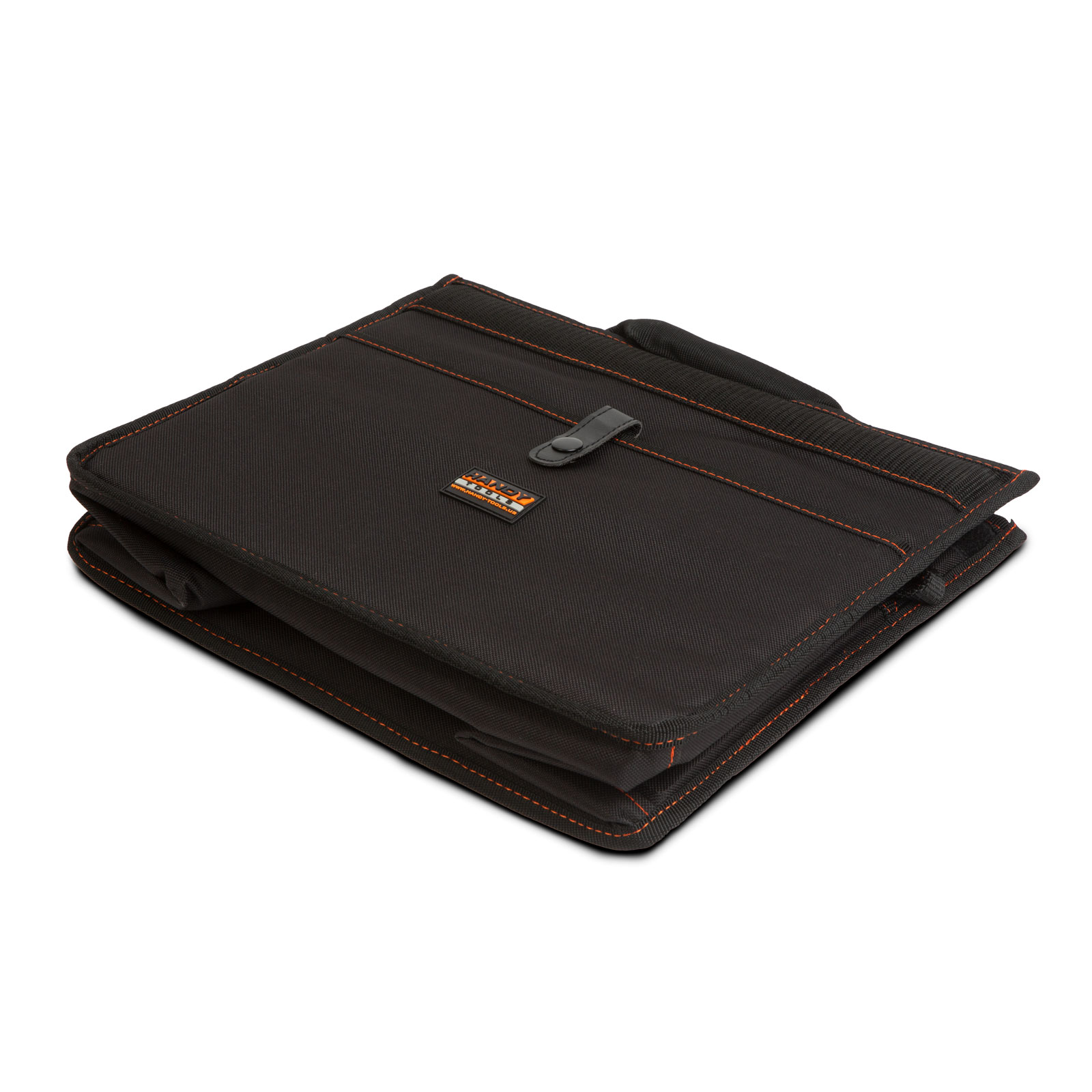 Afbeelding van Opvouwbare Gereedschapstas met Metalen Frame - Softwall - 35 x 27 x 34 cm - Zwart/Oranje - 25 kg Draagkracht