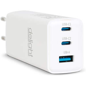 Afbeelding van Netwerkadapter - USB-A 20W + Type-C PD45W met snelladen - wit 1 Stuks [55042] - 01 55042 web