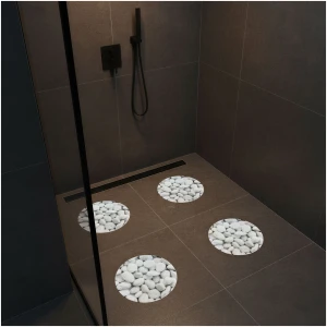 Afbeelding van Zelfklevende antislipmat – steenmotief – 19 cm – 4 stuks / verpakking 1 Stuks [57396] - 01 57396 web