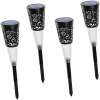 Afbeelding van 4x Solar LED Tuinlamp Met Grondspies – Warm Wit Sfeerverlichting – 5 LEDs Per Lamp – Op Zonne-Energie