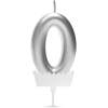 Afbeelding van Verjaardagskaars cijfer 0 - 6×3 cm - taartkaars - decoratieve kaars voor feest & verjaardag [56183-0] -