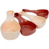 Afbeelding van Bewello - Maatlepels Set 4-delig – 60 t/m 250 ml – Kunststof – Stapelbaar – Perzikkleur - 4 stuks /