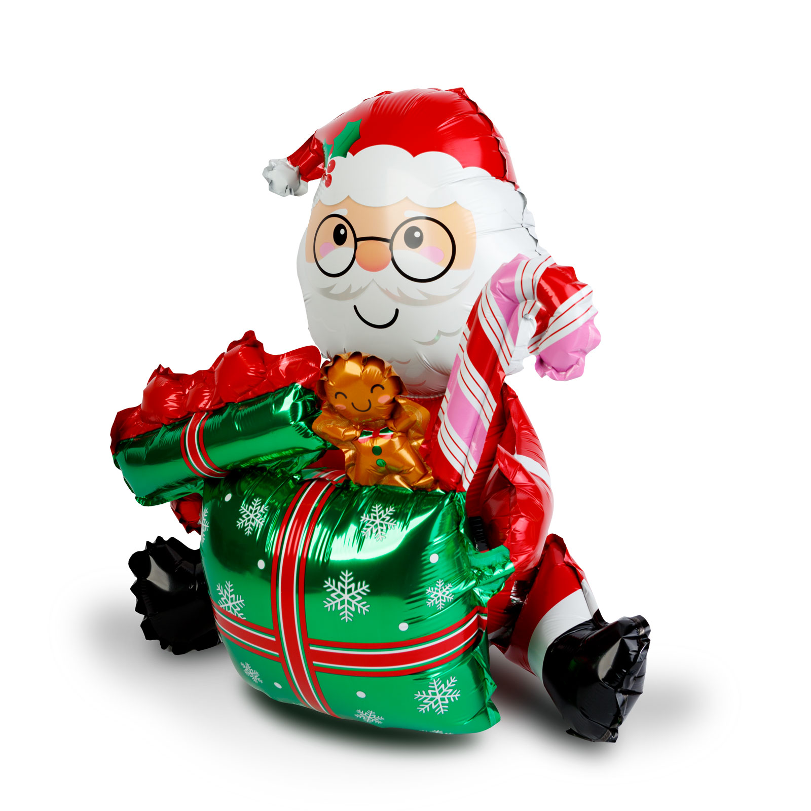 Afbeelding van Kerstballon rendier – Grote folieballon 60 x 65 cm – Feestelijke kerstdecoratie om op te blazen met lucht