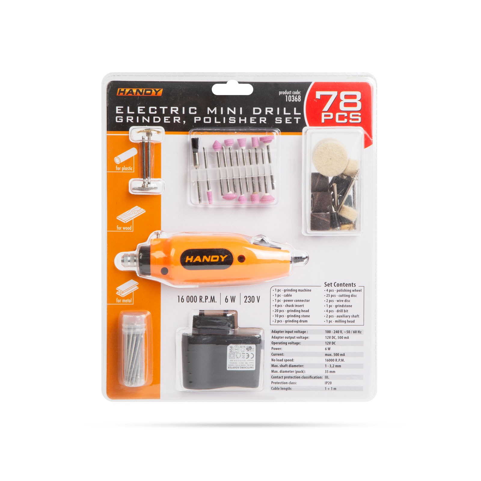 Afbeelding van Graveerpen & Multitool Mini Boormachine 78-delig – Slijpen, Graveren & Polijsten – Precisie