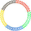 Afbeelding van Set Sleutellabels - 50 stuks - 5 Kleuren - Sleutelmarkeerders met Metaalring - Duurzame Plastic Tags [55577]