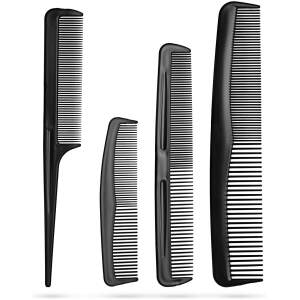 Afbeelding van Kammenset 4-delig - Zwart, Kunststof | Voor Kapsalon, Styling & Dagelijks Gebruik [57141B] - 0cb1 4c33