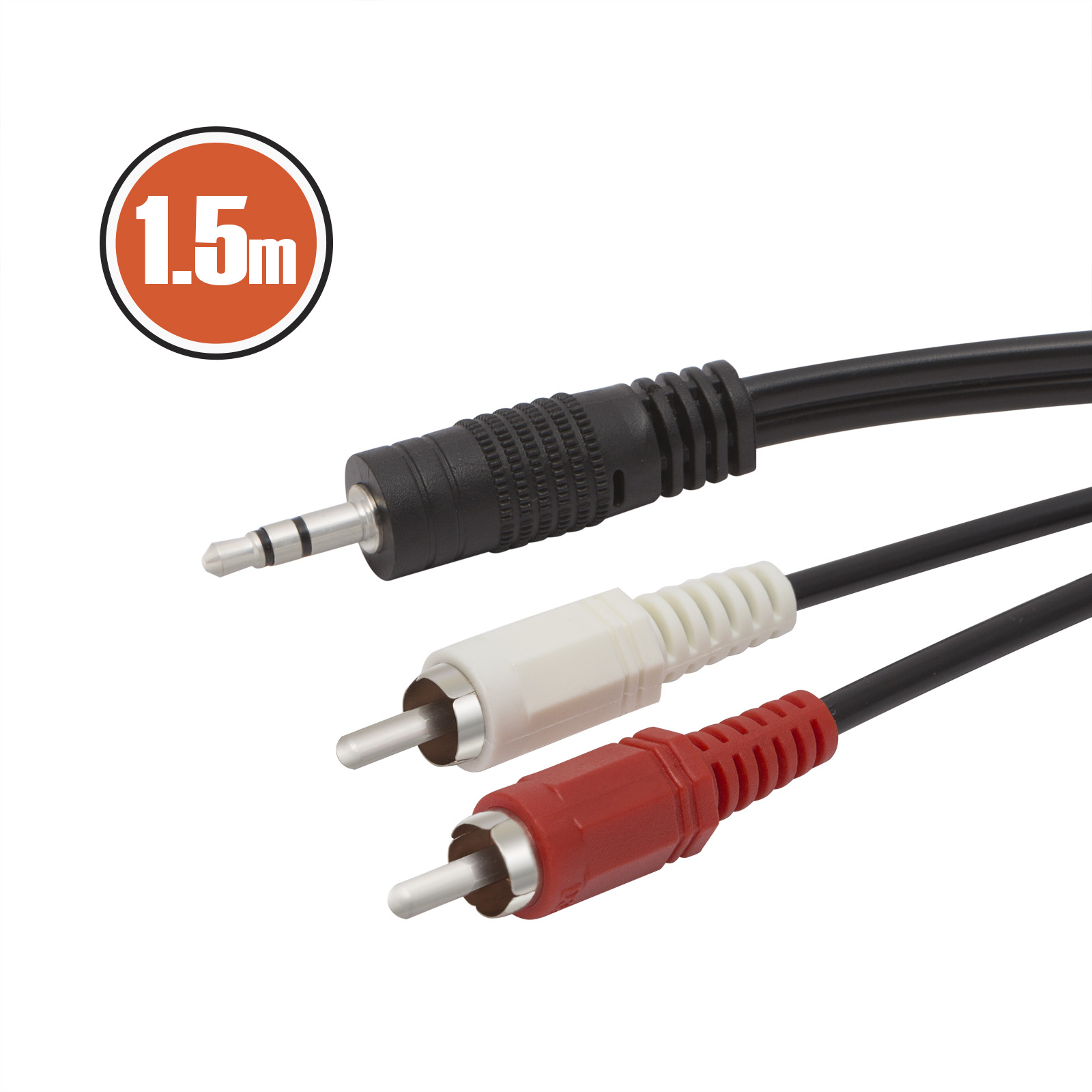 Afbeelding van 1,5 meter RCA naar 3,5 mm stereo JACK kabel - multimedia audio kabel - TV accessoires - hoogwaardige