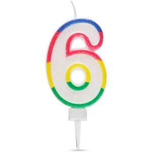 Afbeelding van Verjaardagskaars Cijfer 6 voor Taart, Decoratie en Cadeau, 7x4 cm [56181-6] - 0ec6 f48c 4e42 a908 fd0046fe420b