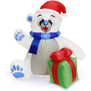 Afbeelding van Opblaasbare ijsbeer - 120 cm - IP44 - 6 LED's - 100 - 240 V 1 Stuks [58067K] - 0f63 99b7 484a 8686