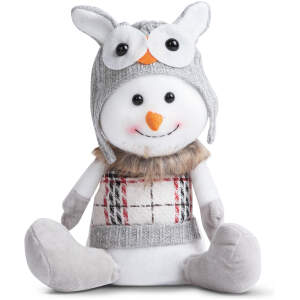 Afbeelding van Kerst sneeuwpop decoratie - met uilenmuts - 30 x 20 x 14 cm 1 Stuks [58729B] - 1177 703c 4d8e 9c03