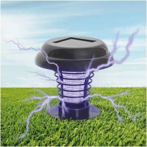 Afbeelding van Muggenlamp / Insectenlamp op Zonne-energie - insectenverdelger met grondpin - UV-licht muggenvanger - zwart