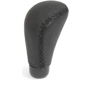 Afbeelding van Universele leren versnellingspookknop - zwart - klassiek design - comfortabele, antislip grip - inclusief 1