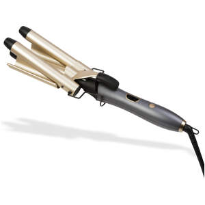 Afbeelding van 5-in-1 haarstylingtool - Krultang / Stijltang / Golftang - met LED-display - Goud / Zwart - 105 W 1 Stuks