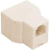 Afbeelding van 5x RJ11 Y-Splitter 6P4C – 1-naar-2 Telefoon Verdeler – Socket-naar-Socket – Wit - 5 Stuks [05218] -