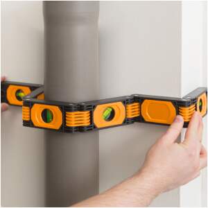 Afbeelding van Handy - Flexibele waterpas 60 cm – Buigbare waterpas met magneten – Voor leidingen, hoeken en kolommen -