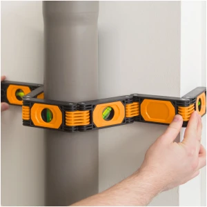 Afbeelding van Handy - Flexibele waterpas 60 cm – Buigbare waterpas met magneten – Voor leidingen, hoeken en kolommen -