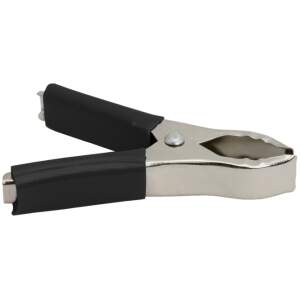 Afbeelding van 10x Grote Krokodillenklem Zwart 30A – Zware Alligator Clip met PVC Isolatie – Accu- en Testklem (75 mm) -