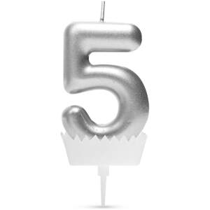 Afbeelding van Verjaardagskaars cijfer 5 - 6×3 cm - taartkaars - decoratieve kaars voor feest & verjaardag [56183-5] -