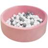 Afbeelding van Roze Ballenbak voor Kinderen - Ø 90 cm - Zachte Schuimwanden - Wasbare Hoes - Ontwikkelingsspeelgoed vanaf 1