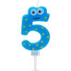 Afbeelding van Verjaardagskaars Cijfer 5 - verjaardagscijfer, decoratiekaars, feestkaars, getalkaars, cake-kaars, decoratie,