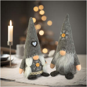 Afbeelding van Scandinavische Kerstkabouter – Kerstgnome Van Textiel – Met Baard En Grote Neus – Decoratieve