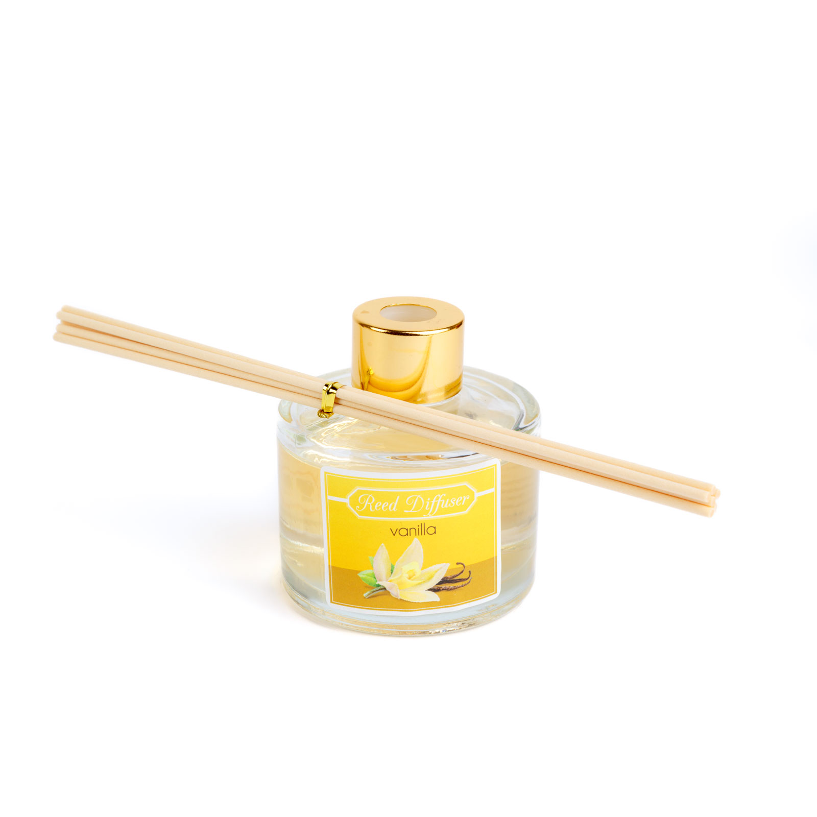 Afbeelding van Geurstokjes / Geurdiffuser - 100 ml stijlvolle geurverspreider in glazen fles - vanille - 100 ml 1 Stuks