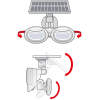 Afbeelding van Solar wandspot met draaibare kop - 2x COB LED - 500 lumen, 8W - IP65 waterdicht - bewegingssensor - 360°