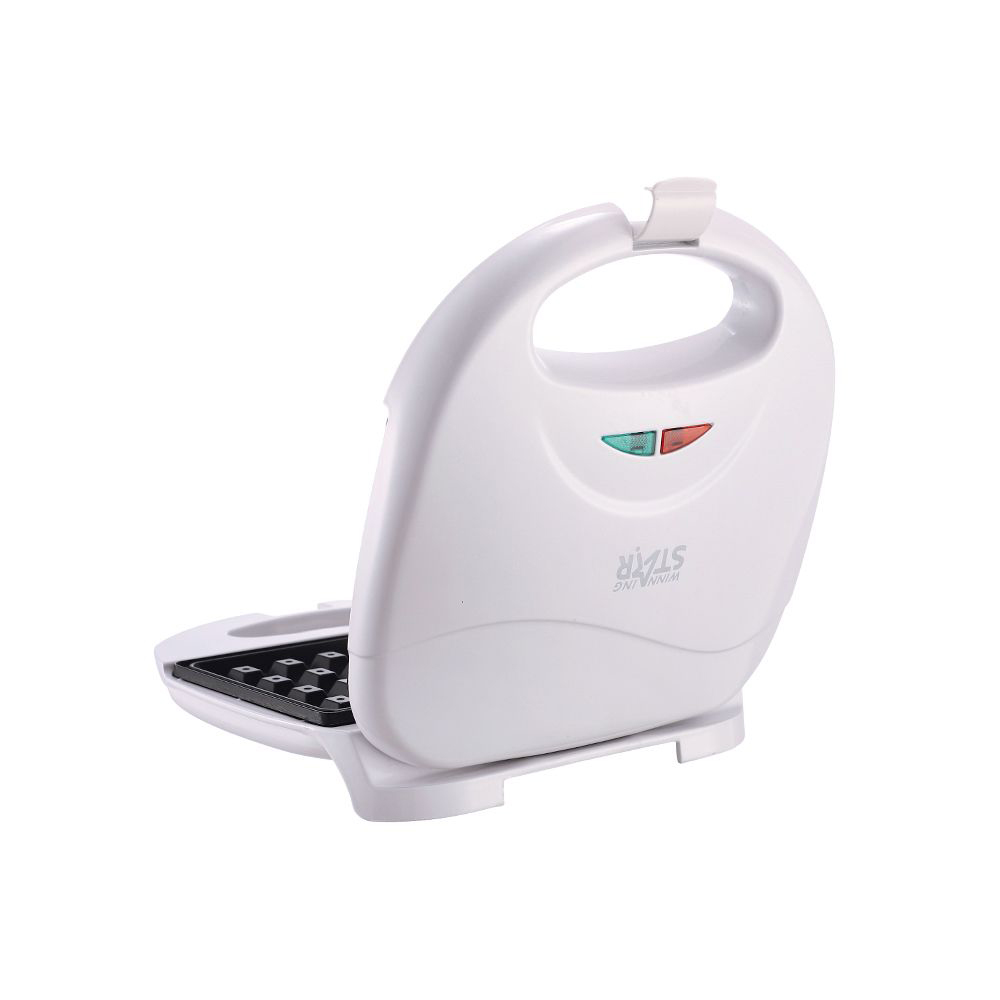 Afbeelding van WinningStar Wafelijzer - 750W - Voor 2 Wafels - Antiaanbaklaag & LED-indicator - Wit Design - 1 Stuks