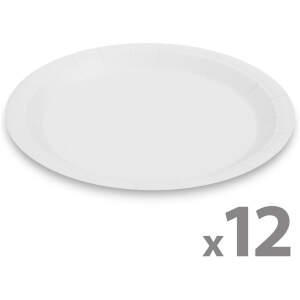 Afbeelding van Set papieren borden - wit - 23 cm - 12 stuks / pak 1 Stuks [58235A] - 1d87 fc5e 4162 9621 1749580a9c7d 1