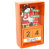 Afbeelding van Houten kerst kalender – MDF bureaukalender 13,5 x 7 x 3,5 cm – Kerstman, rendier of sneeuwpop design