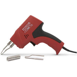Afbeelding van Dubbel Geïsoleerd Soldeerpistool - 100W 230V - Met Verlichting, Soldeertin en 2 Vervangtips [28021] - 2067