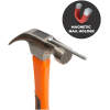 Afbeelding van Professionele Klauwhamer met Magnetische Spijkerhouder en Glasvezelhandvat - 470 g - Voor Timmerwerk,