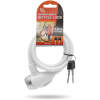 Afbeelding van Fietsslot Fiets Kabelslot - 100 cm x 18 mm | Stalen Kabel met Coating | Inclusief 2 Sleutels - Wit [57077WH]