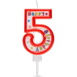 Afbeelding van Verjaardagskaars Cijfer 5 voor Taart, Decoratie en Cadeau, 6,5x4 cm [56180-5] - 2287 540e 4bac b56e