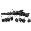 Afbeelding van Parkeersensor set 8 sensoren - Parkeerradar auto - Bereik 0-2 m - Licht- en geluidswaarschuwing - 19 mm