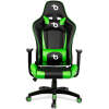 Afbeelding van Gaming Bureaustoel Groen/Zwart - Ergonomisch - Met Lenden- En Neksteun - Verstelbaar - Gasveer - Kunstleer -