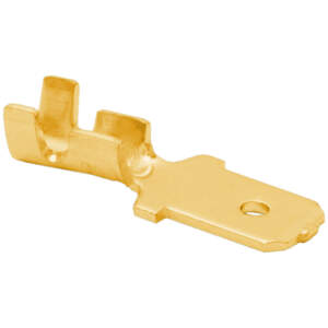 Afbeelding van 100x Mannelijke kabelschoen 6,3 mm – Vertinde stekker – Snelaansluit terminal voor elektrische kabels -