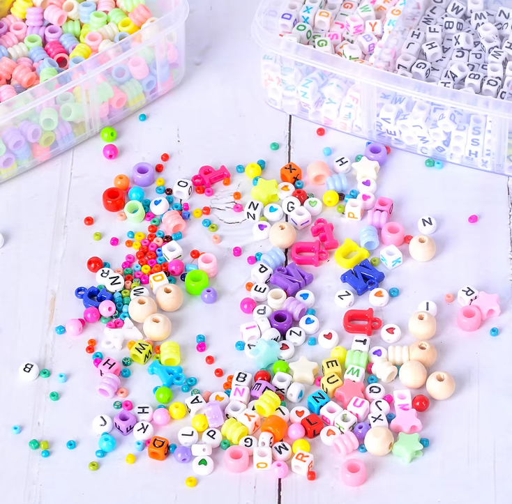 Afbeelding van N'JOY LIFE - DIY Sieraden Maken Set – 4655-delig Knutselpakket voor Meisjes – In 3 laags opbergbox