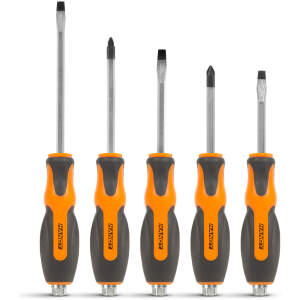 Afbeelding van Slagvaste Schroevendraaierset – PZ2 & Sleuf – Shock Resistant – Sleutelgeschikt – Antislip