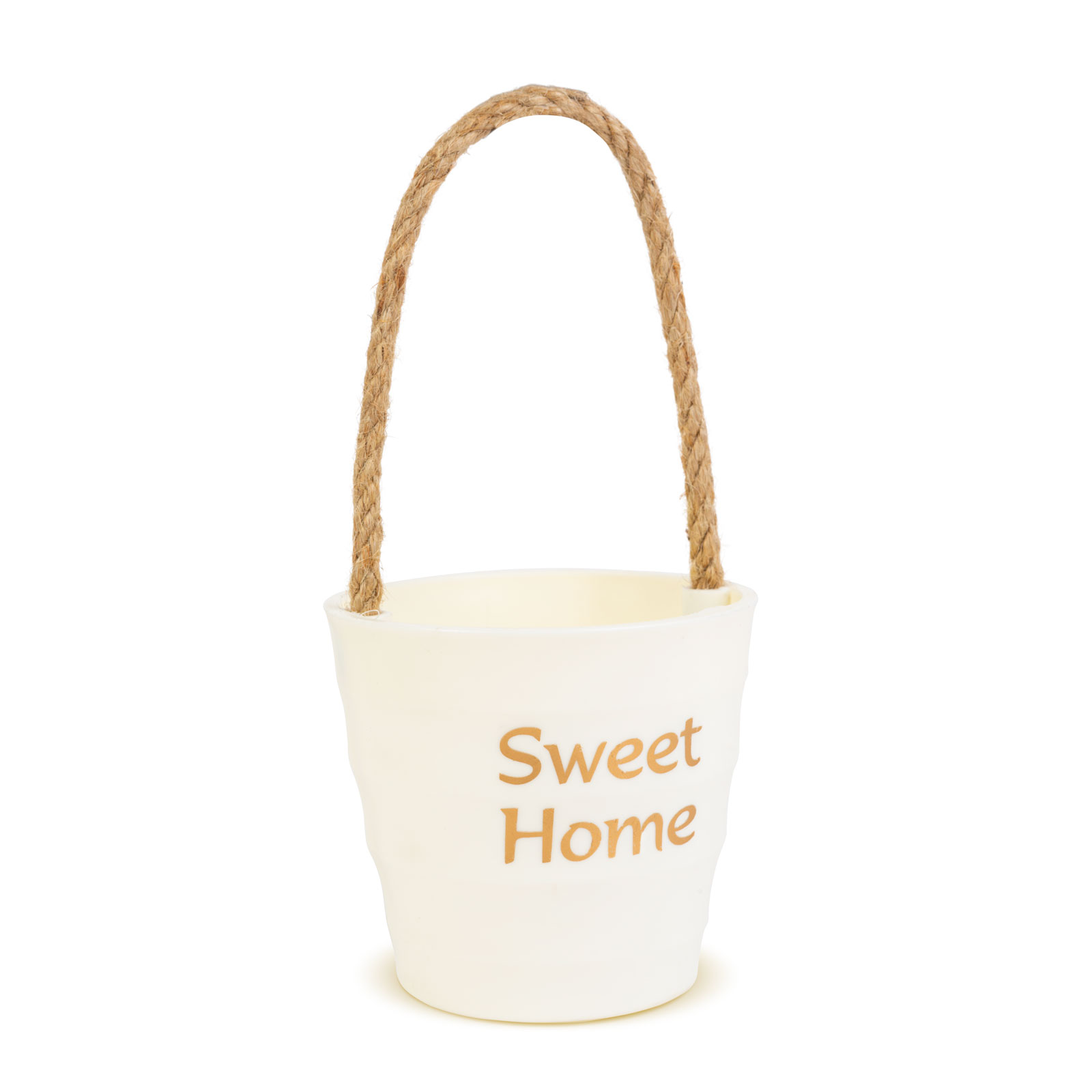 Afbeelding van Decoratieve Bloempot met Touw - 9×8 cm, Kunststof, Modern Design in 4 Kleuren voor Planten & Organisatie