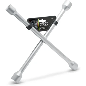 Afbeelding van Kruissleutel Wielmoersleutel - 355 mm - wielbout sleutel - voor moeren / bouten 17/19/21/23 mm - aluminium