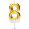 Afbeelding van Verjaardagskaars cijfer 8 - 6×3 cm - taartkaars - decoratieve kaars voor feest & verjaardag [56184-8] -