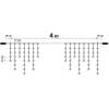 Afbeelding van Lichtgordijn - 200 LED's - warm wit - netvoeding - IP44 - 4,2 m - 8 programma's 1 Stuks [58901A] -