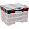 Afbeelding van Stapelbare Sorteerdoos - 310 x 389 x 67 mm - Organizer / Gereedschapsdoos met Vakken en Transparant Deksel